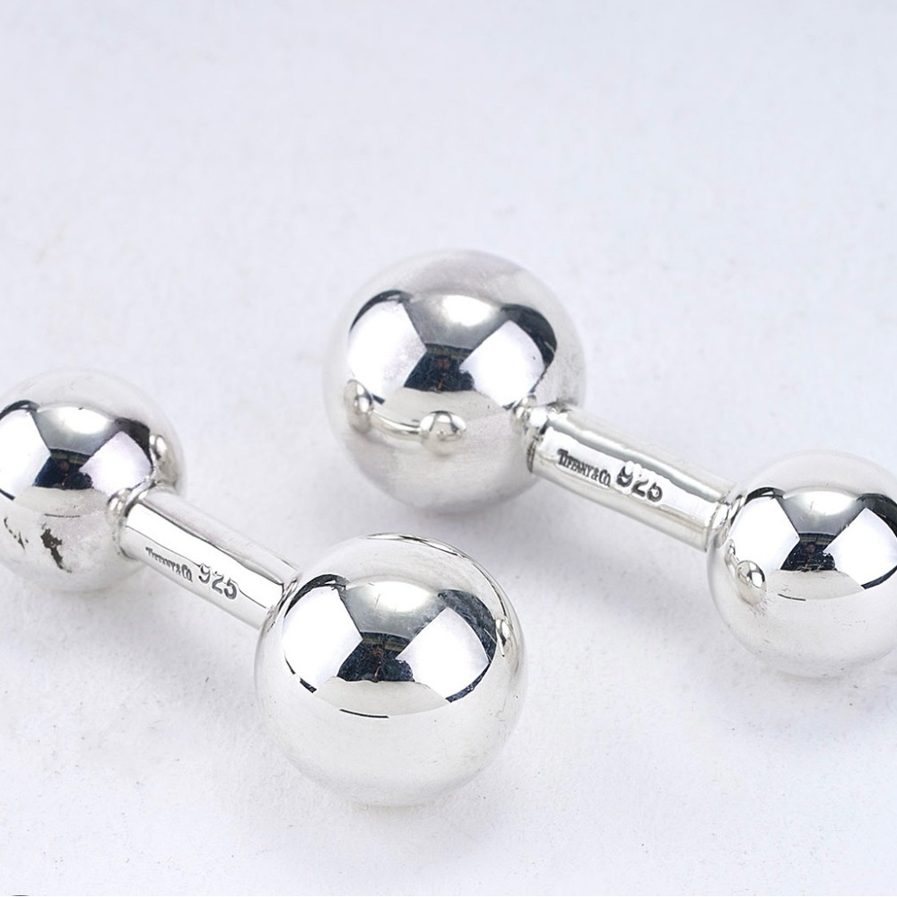Tiffany & Co. Silver Barbell Cufflinks